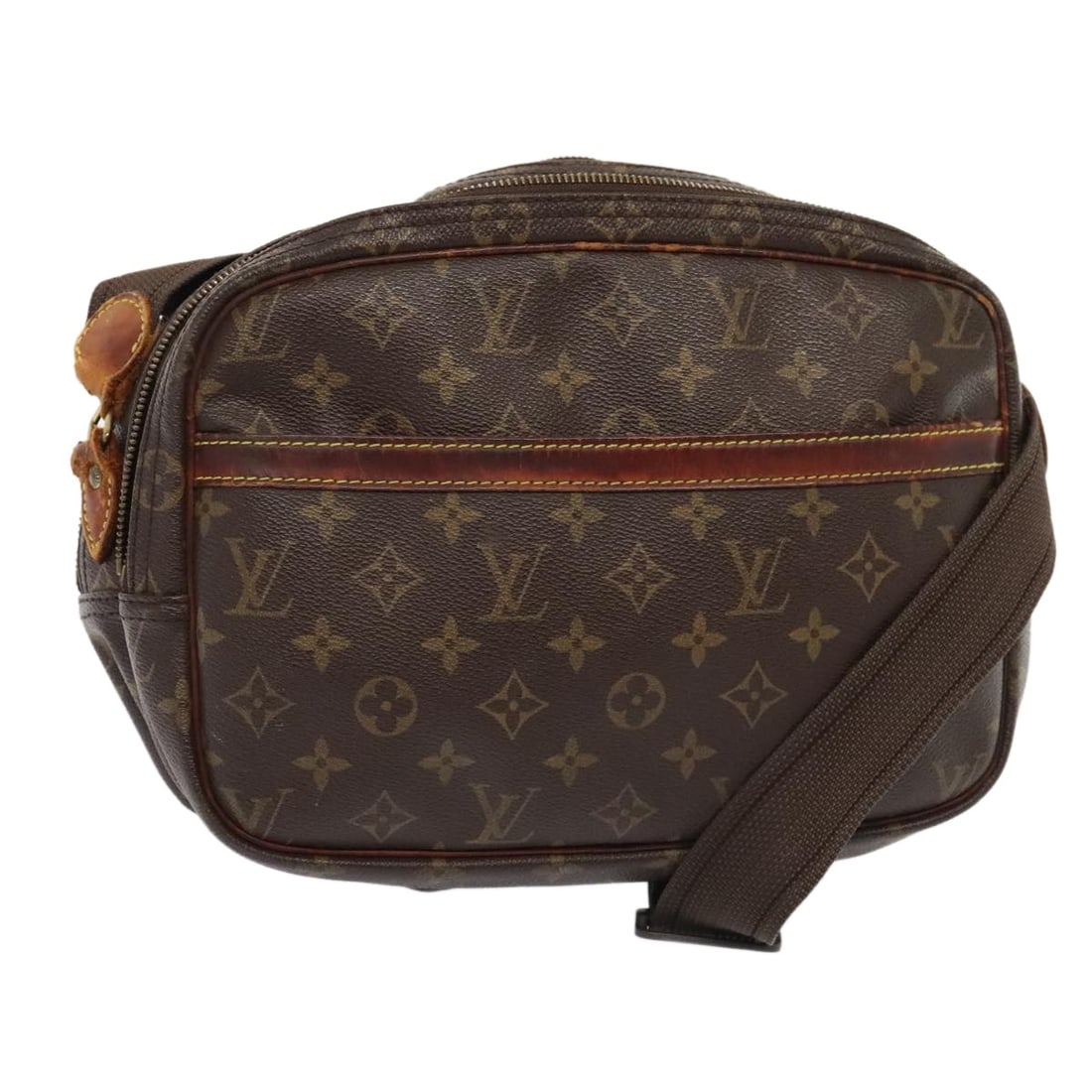 LOUIS VUITTON Monogram Reporter PM Shoulder Bag M45254 France: LOUIS VUITTON Monogram Reporter PM Shoulder Bag M45254 France Introducing the LOUIS VUITTON Monogram Reporter PM Shoulder Bag, a stylish accessory crafted from durable Monogram Canvas. This shoulder b