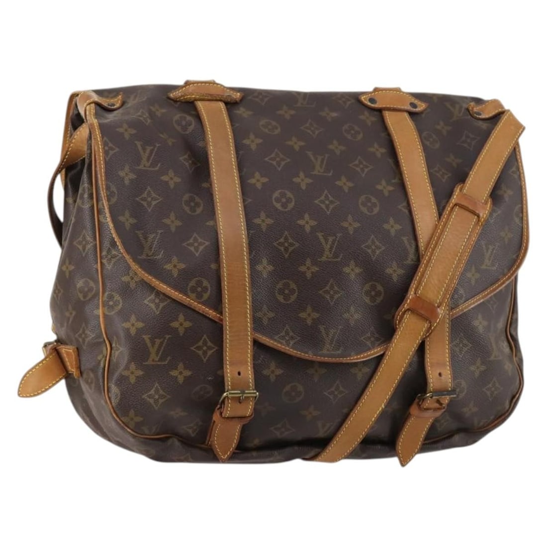 LOUIS VUITTON Monogram Saumur 43 Shoulder Bag M42252 Auth France (1 of 18)