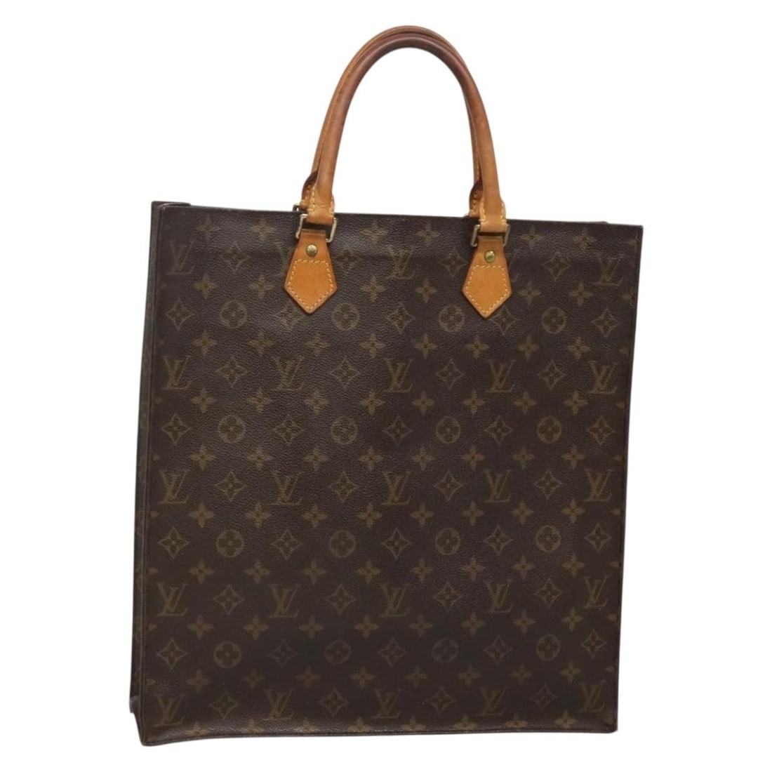 Louis Vuitton Monogram Sac Plat Hand Bag M51140 Made in France: Louis Vuitton Monogram Sac Plat Hand Bag M51140 Made in France This authentic LOUIS VUITTON Monogram Sac Plat Hand Bag (Model M51140) showcases the iconic monogram canvas, a hallmark of luxury and sty