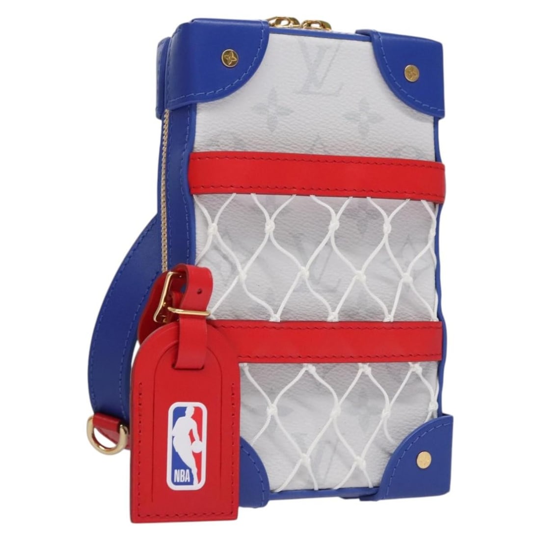 LOUIS VUITTON LVxNBA Tigerama Soft Trunk Phone Box Bag White M80101 Auth: LOUIS VUITTON LVxNBA Tigerama Soft Trunk Phone Box Bag White M80101 Auth Discover the LOUIS VUITTON LVxNBA Tigerama Soft Trunk Phone Box Bag, a stylish body bag crafted from high-quality Taiga leather