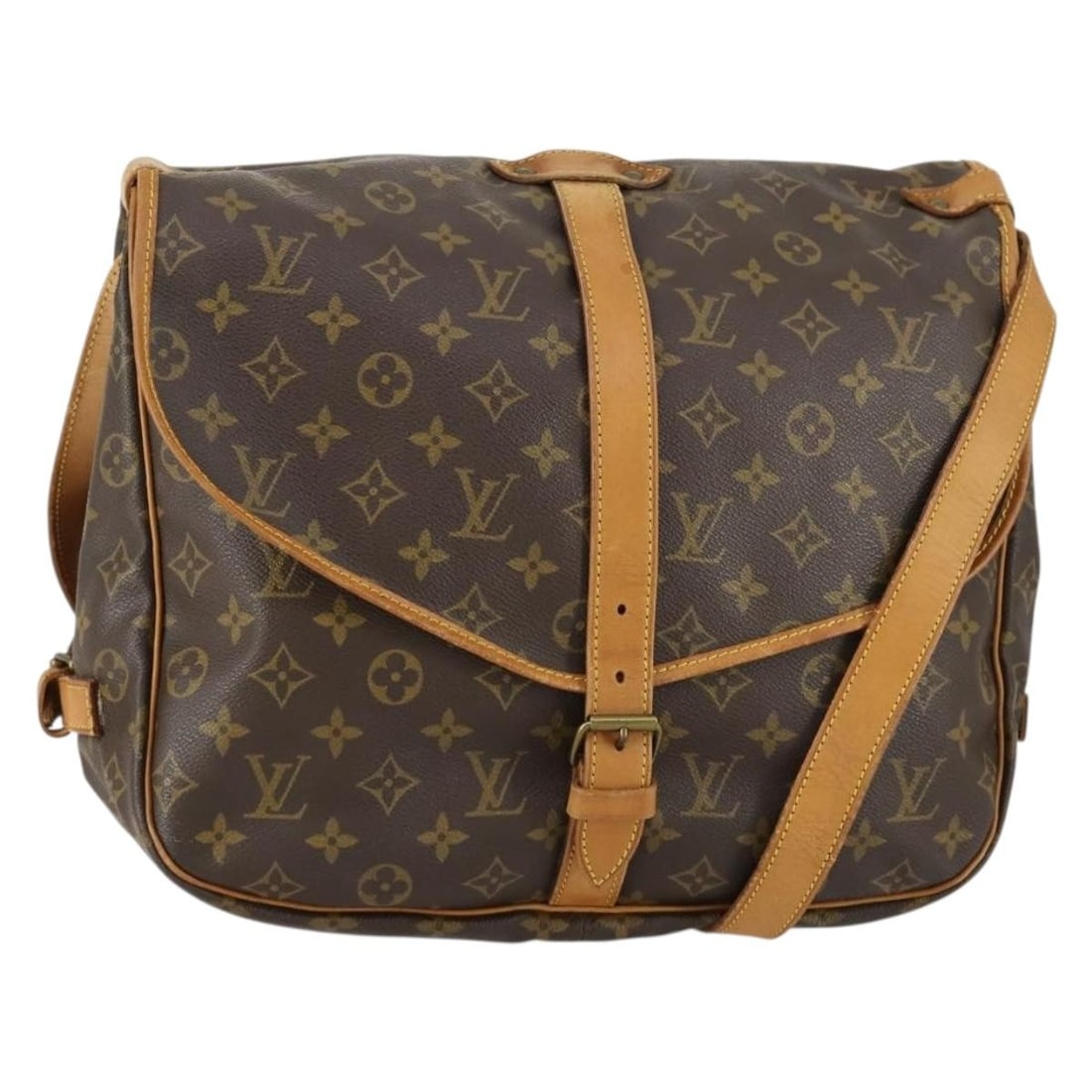 LOUIS VUITTON Monogram Saumur 35 Shoulder Bag M42254 Authentic: LOUIS VUITTON Monogram Saumur 35 Shoulder Bag M42254 Authentic This authentic Louis Vuitton Monogram Saumur 35 Shoulder Bag (Model M42254) is a stylish and practical accessory crafted from durable Mon