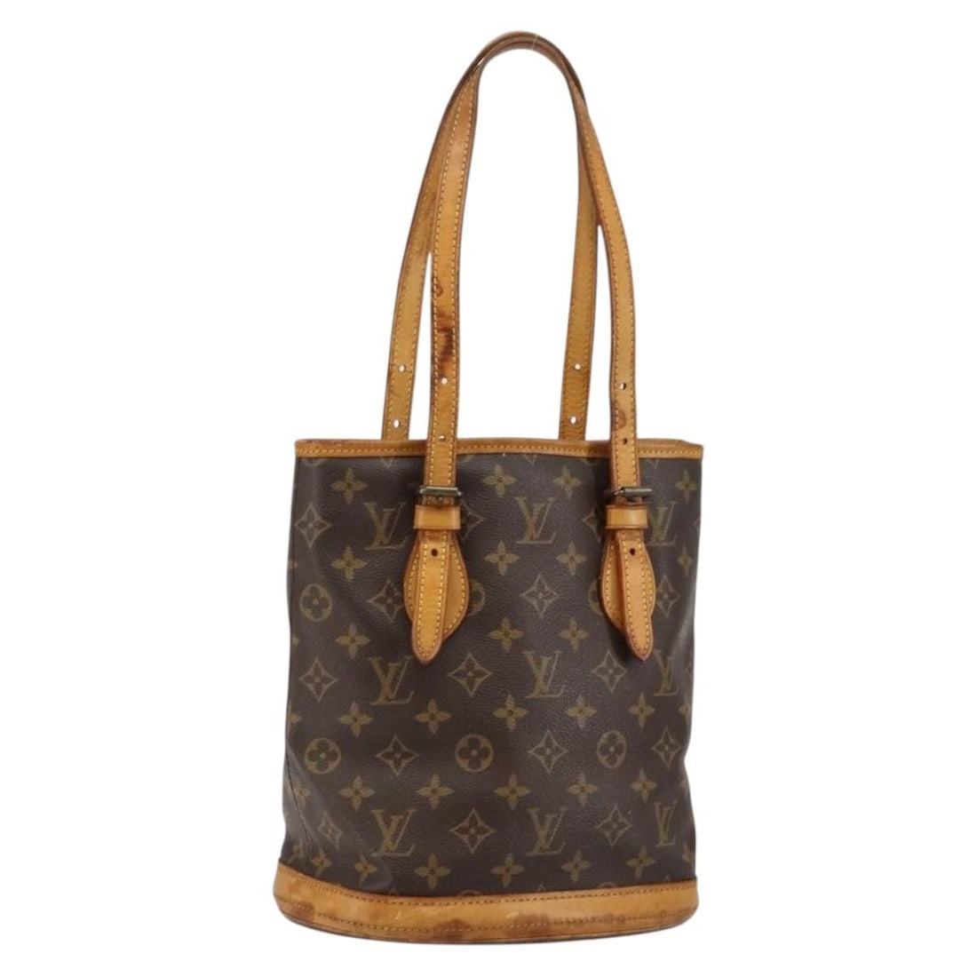 LOUIS VUITTON Monogram Bucket PM Shoulder Bag M42238 Vintage France: LOUIS VUITTON Monogram Bucket PM Shoulder Bag M42238 Vintage France This vintage Louis Vuitton Monogram Bucket PM Shoulder Bag is a timeless accessory crafted in France. Made from durable Monogram can