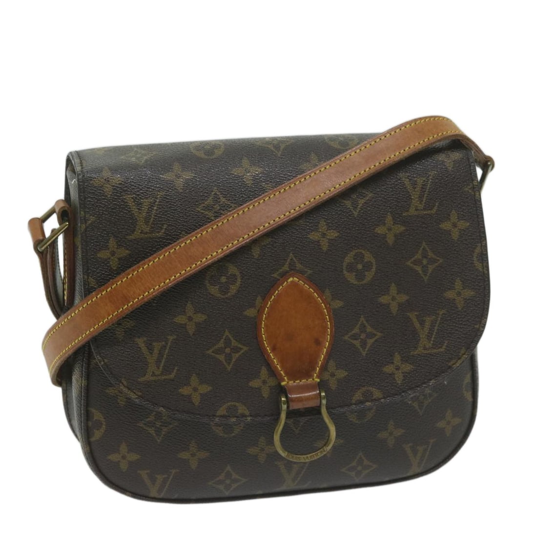 LOUIS VUITTON Monogram Saint Cloud GM Shoulder Bag M51242 Auth France (1 of 18)