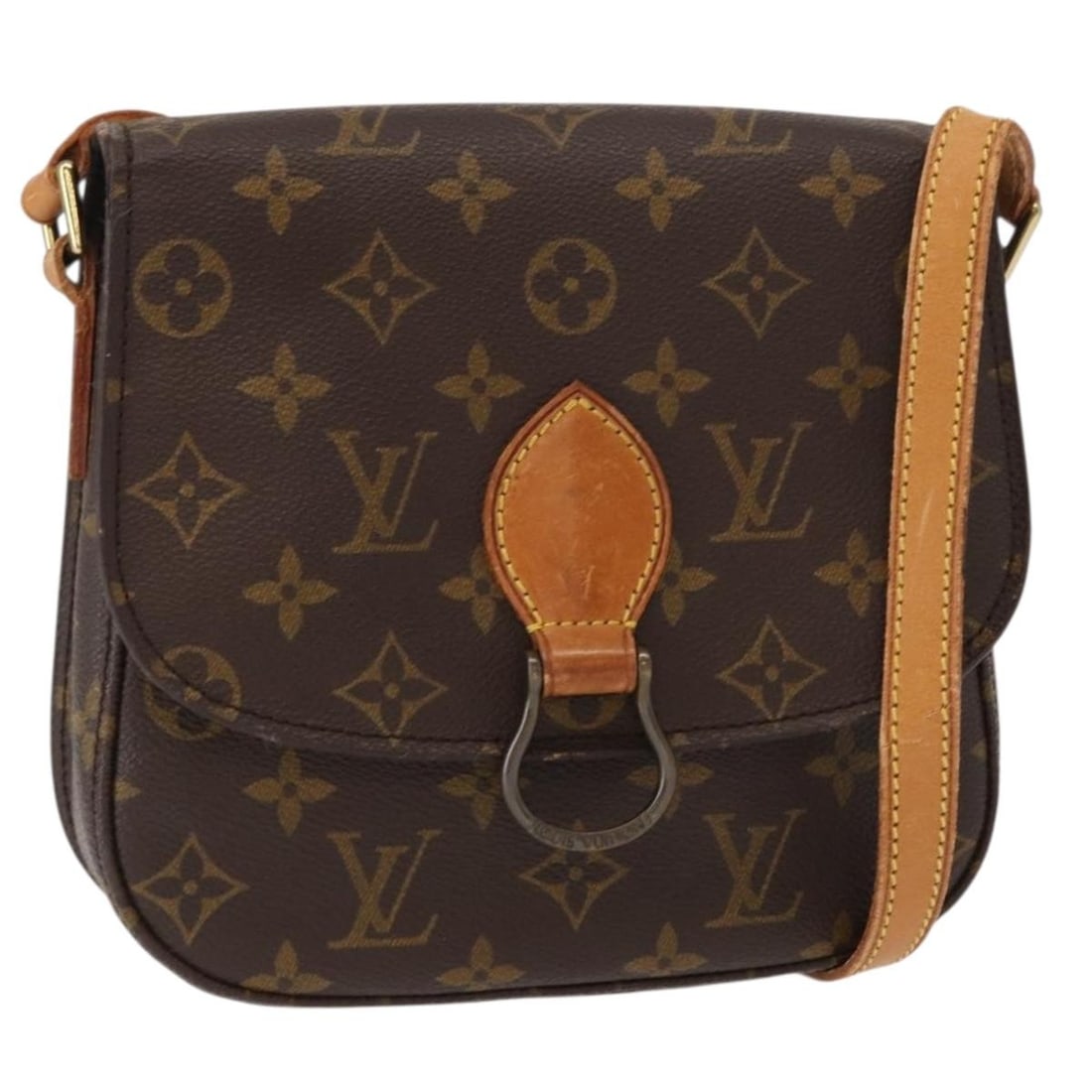 LOUIS VUITTON Monogram Saint Cloud MM Shoulder Bag M51243 Auth (1 of 18)