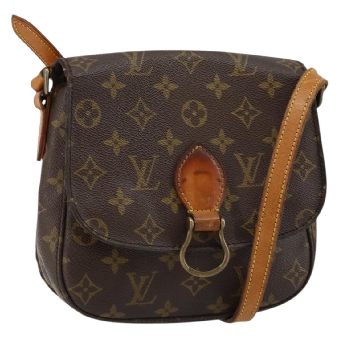 LOUIS VUITTON Monogram Saint Cloud MM Shoulder Bag M51243 Authentic (1 of 18)
