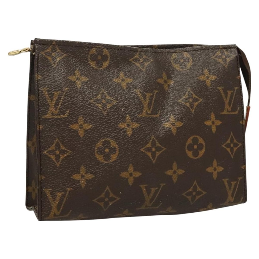 LOUIS VUITTON Monogram Poche Toilette 19 Pouch M47544 Luxury Accessory: LOUIS VUITTON Monogram Poche Toilette 19 Pouch M47544 Luxury Accessory This LOUIS VUITTON Monogram Poche Toilette 19 Pouch is a stylish accessory crafted from signature Monogram Canvas. Measuring appr