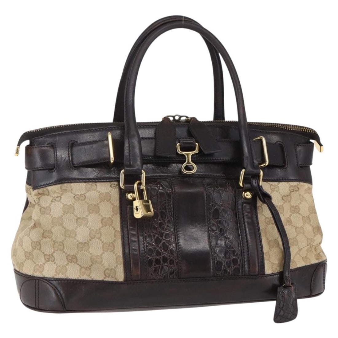 GUCCI GG Canvas Hand Bag Beige Gold 223948 Authentic Italy: GUCCI GG Canvas Hand Bag Beige Gold 223948 Authentic Italy This authentic GUCCI GG Canvas Hand Bag seamlessly combines luxury and practicality. Crafted in Italy, it features a stunning beige and gold