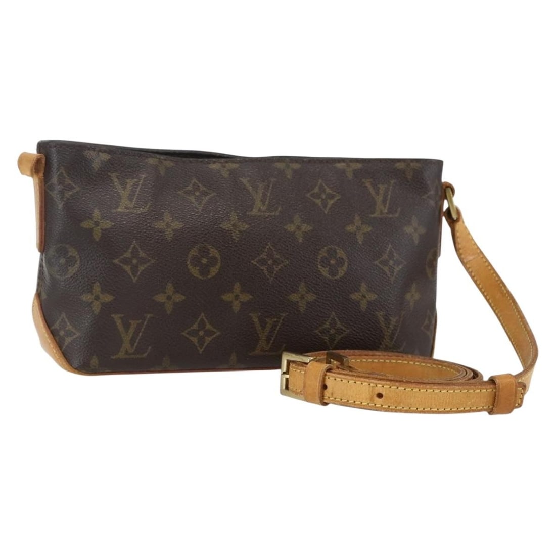 Louis Vuitton Monogram Canvas Trotteur Shoulder Bag M51240 France: Louis Vuitton Monogram Canvas Trotteur Shoulder Bag M51240 France This Louis Vuitton Monogram Trotteur Shoulder Bag features the signature monogram canvas exterior and a classic shoulder bag style. It