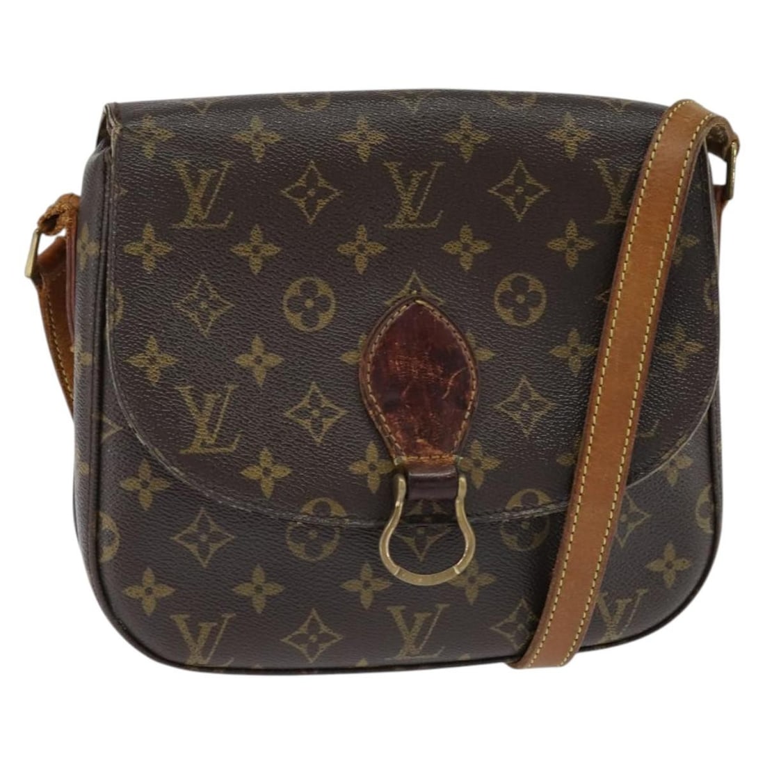 LOUIS VUITTON Monogram Saint Cloud GM Shoulder Bag M51242 Auth France (1 of 18)