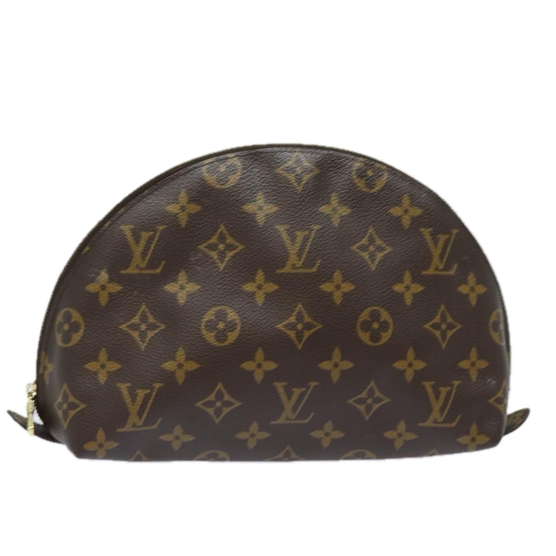LOUIS VUITTON Monogram Cosmetic Pouch M47520 Auth France: LOUIS VUITTON Monogram Cosmetic Pouch M47520 Auth France This authentic Louis Vuitton Monogram Trousse Demi Ronde Cosmetic Pouch is a stylish accessory crafted in France. Made from the iconic Monogram