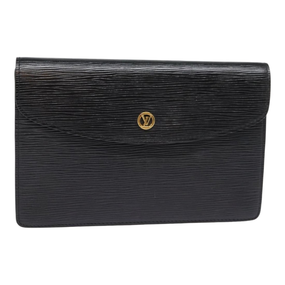 Louis Vuitton Epi Montaigne 23 Clutch Bag Black M52662 Authentic: Louis Vuitton Epi Montaigne 23 Clutch Bag Black M52662 Authentic This authentic LOUIS VUITTON Epi Montaigne 23 Clutch Bag is crafted from high-quality Epi leather in a timeless black color. Designed f
