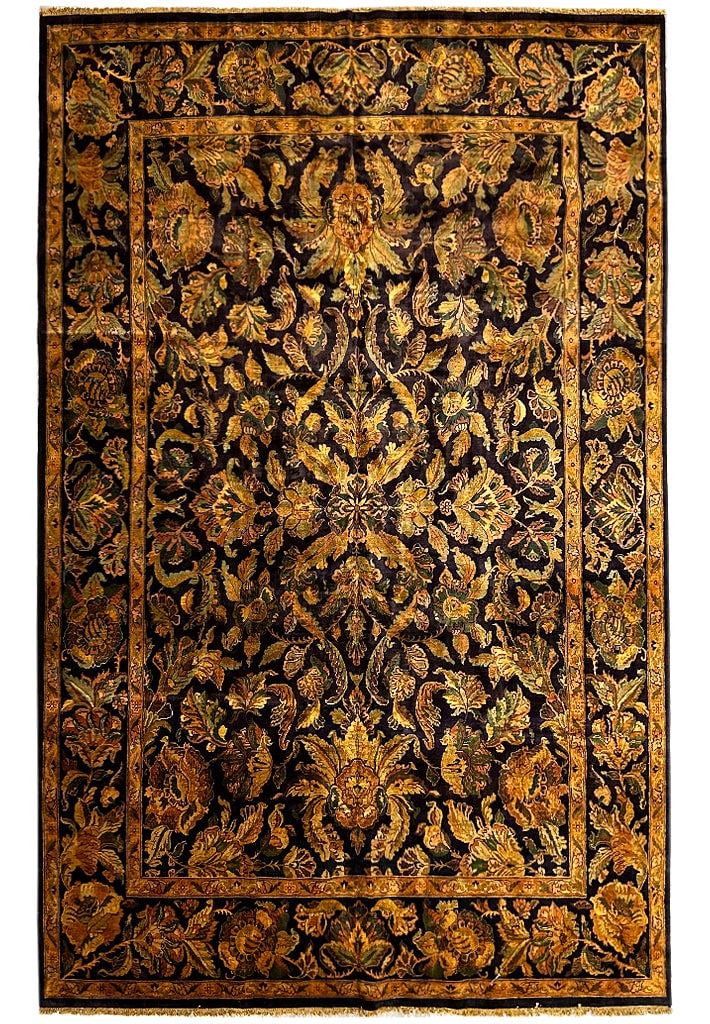 Handmade 11'10 x 17'8 Black Jaipur Rug with Geometric Patterns (1 of 15)
