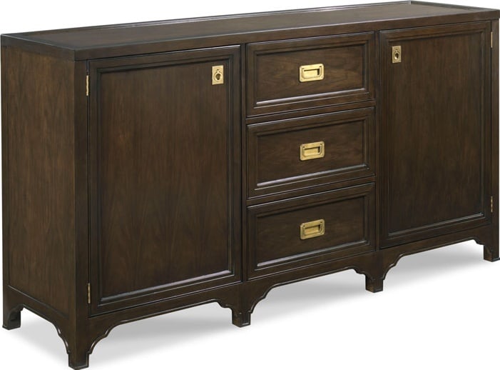 Woodbridge Tucker Mink Finish Wood Cabinet with Drawers 40H 74W 20D (1 of 8)