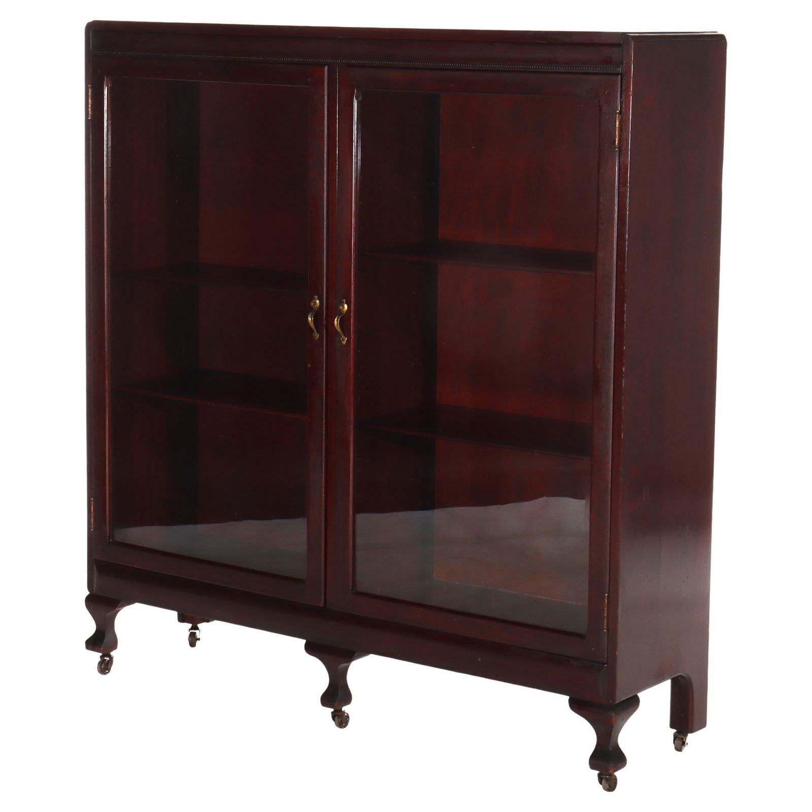 Mahogany Two Door Bookcase From Arts and Crafts Era Circa 1920 (1 of 14)