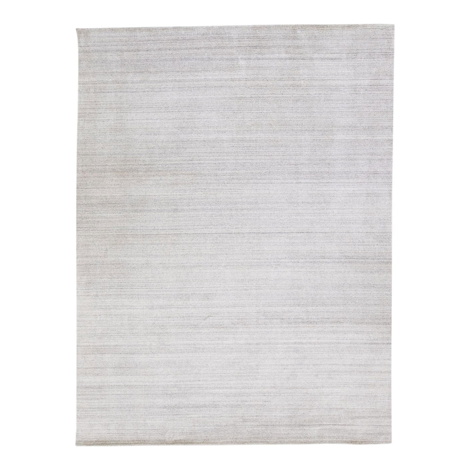 1960s Handmade Gabbeh Wool Rug Solid Gray 9' x 10'9 (1 of 7)