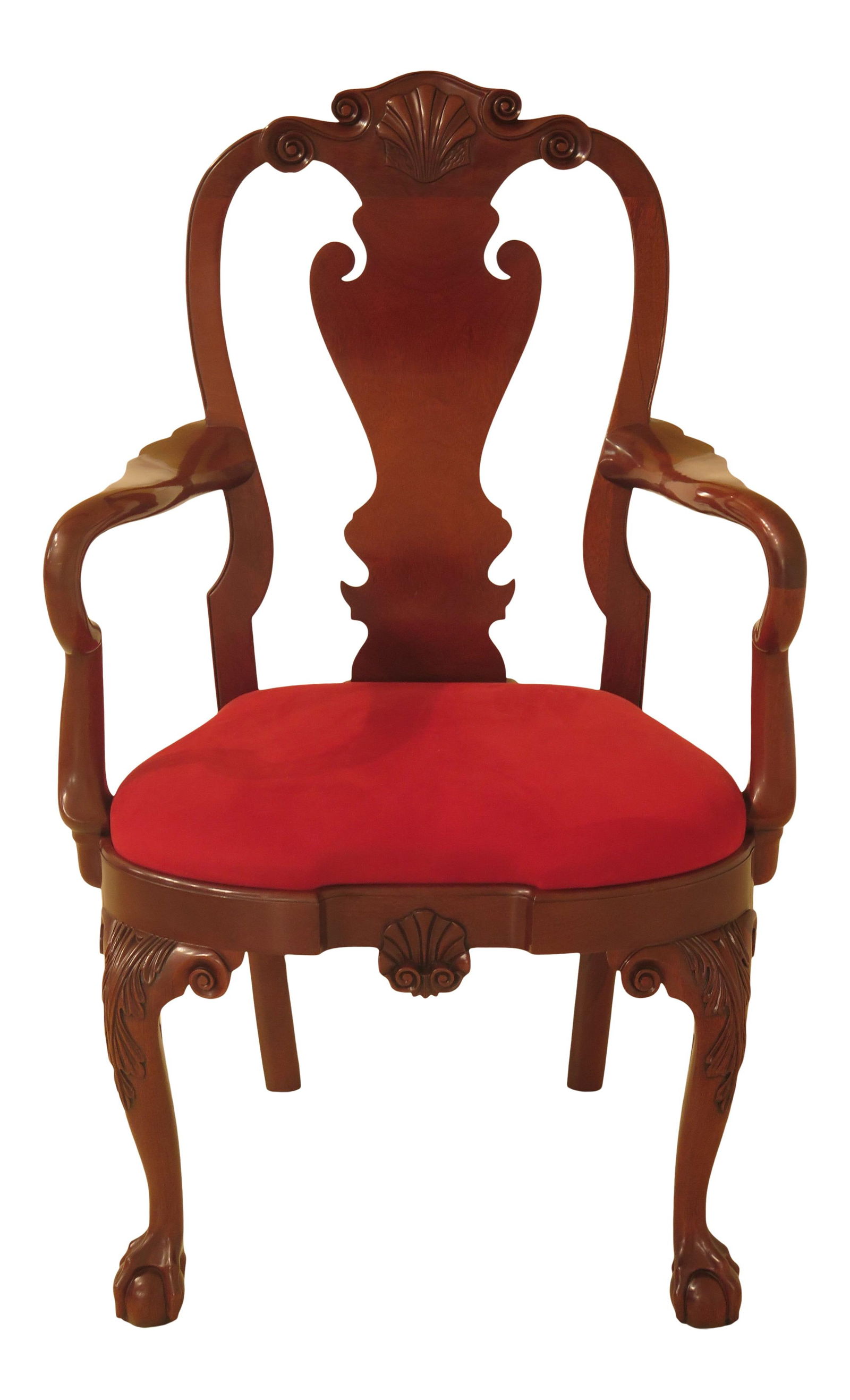 Kindel Mahogany Winterthur Ball & Claw Arm Chair 18th Century Design (1 of 10)