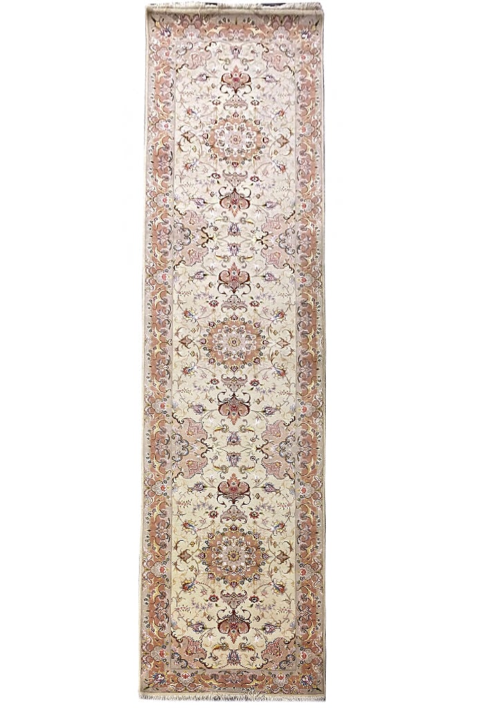 13' Persian Tabriz Runner Super Fine Quality 400 KPSI: 13' Persian Tabriz Runner Super Fine Quality 400 KPSI Free continental US Shipping This exquisite 13-foot Authentic Persian Tabriz Runner showcases super fine craftsmanship with an impressive knot den