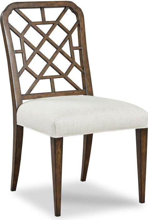 Woodbridge Merrion Mahogany Fretwork Dining Chair Bordeaux Finish: Woodbridge Merrion Mahogany Fretwork Dining Chair Bordeaux Finish Introducing the Woodbridge Merrion Fretwork Dining Chair, a stylish addition to any dining area. This side chair showcases exquisite