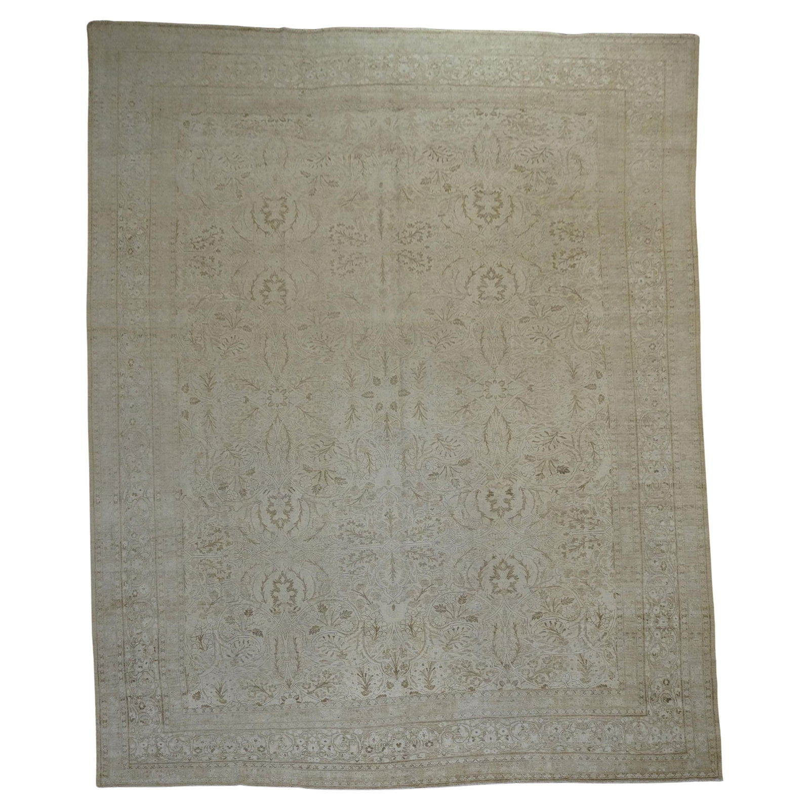 Large Antique Persian Tabriz Rug Hand-Woven Wool 11'8 x 17'5 (1 of 15)