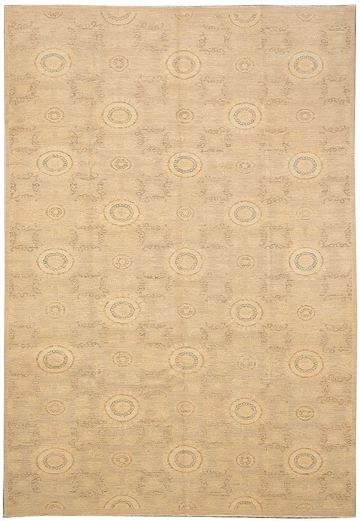 6.11 x 9.11 Ziglar Chobi Peshawar Pastel Handwoven Wool Rug Afghan (1 of 15)