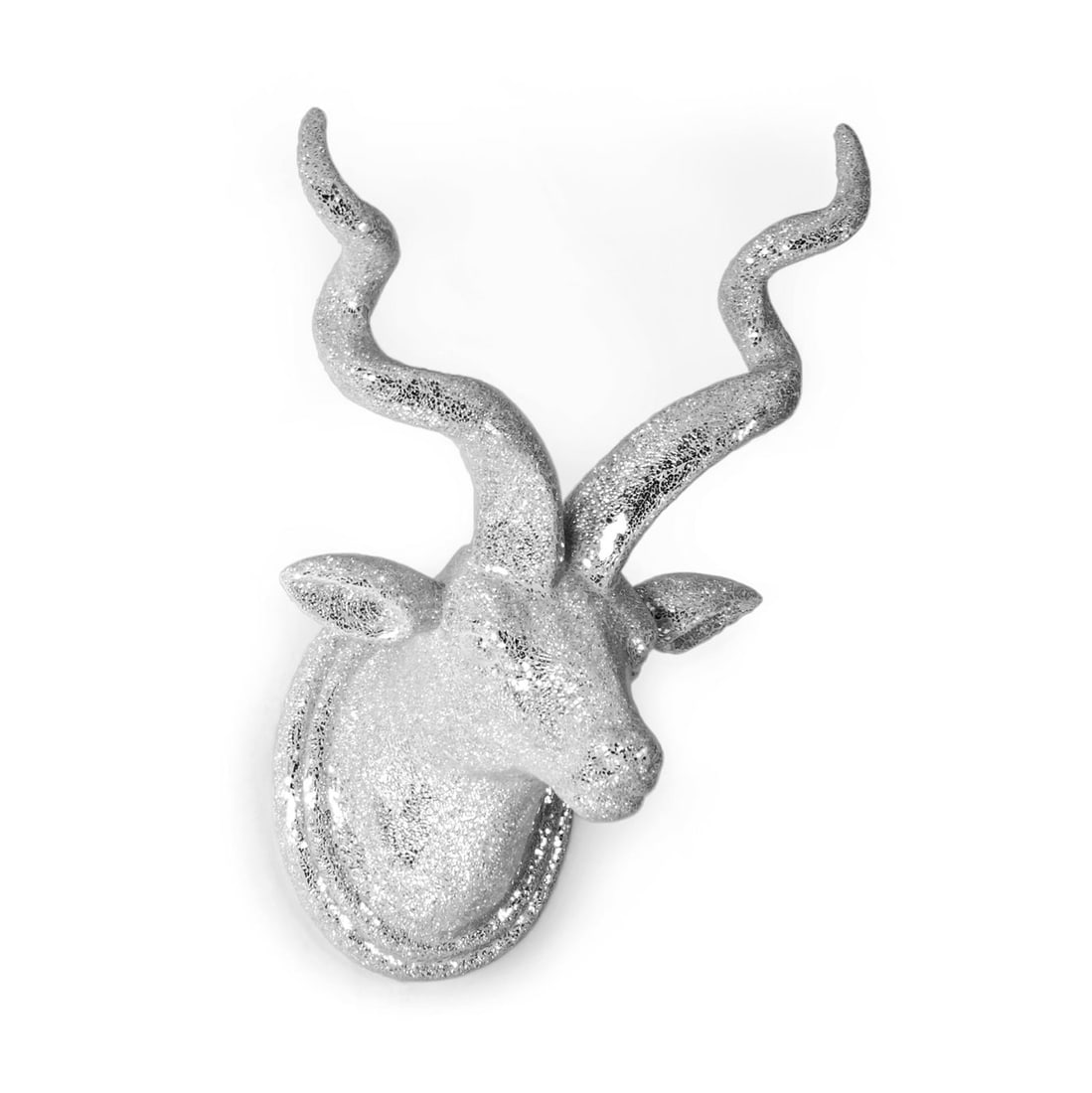 Zentique Silver Kudu Head Sculpture 41H 26.5W 19D African Style (1 of 1)