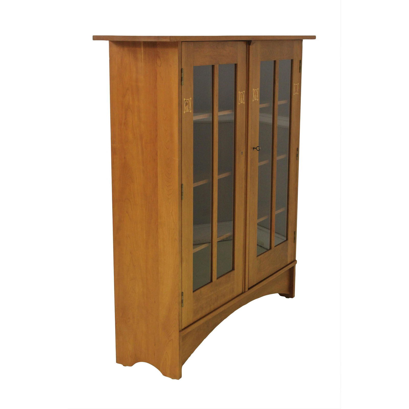 Stickley Harvey Ellis Mission Style Cherry Bookcase with Inlay (1 of 10)