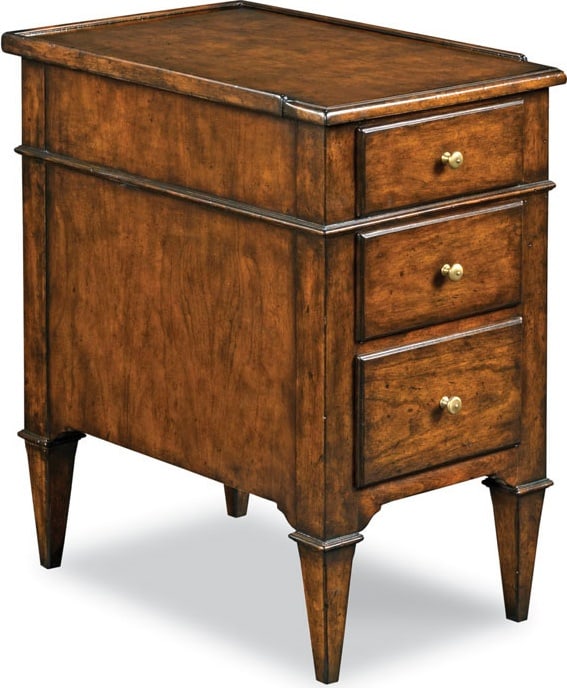 Marseilles Collection Rectangular Side Table in Cherry Veneer Bordeaux Finish (1 of 3)