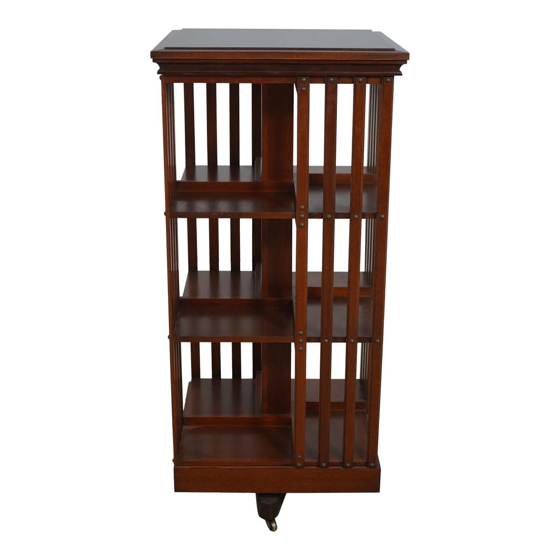 Kindel English Style Mahogany Revolving Bookshelf on Casters (1 of 10)