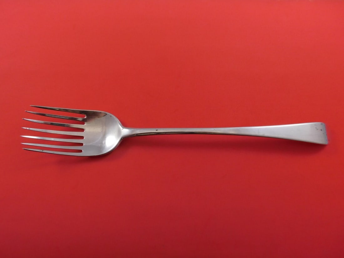 William Turton 7-Tine English Sterling Silver Serving Fork 11 1/4 Inches 1760-1780 (1 of 2)