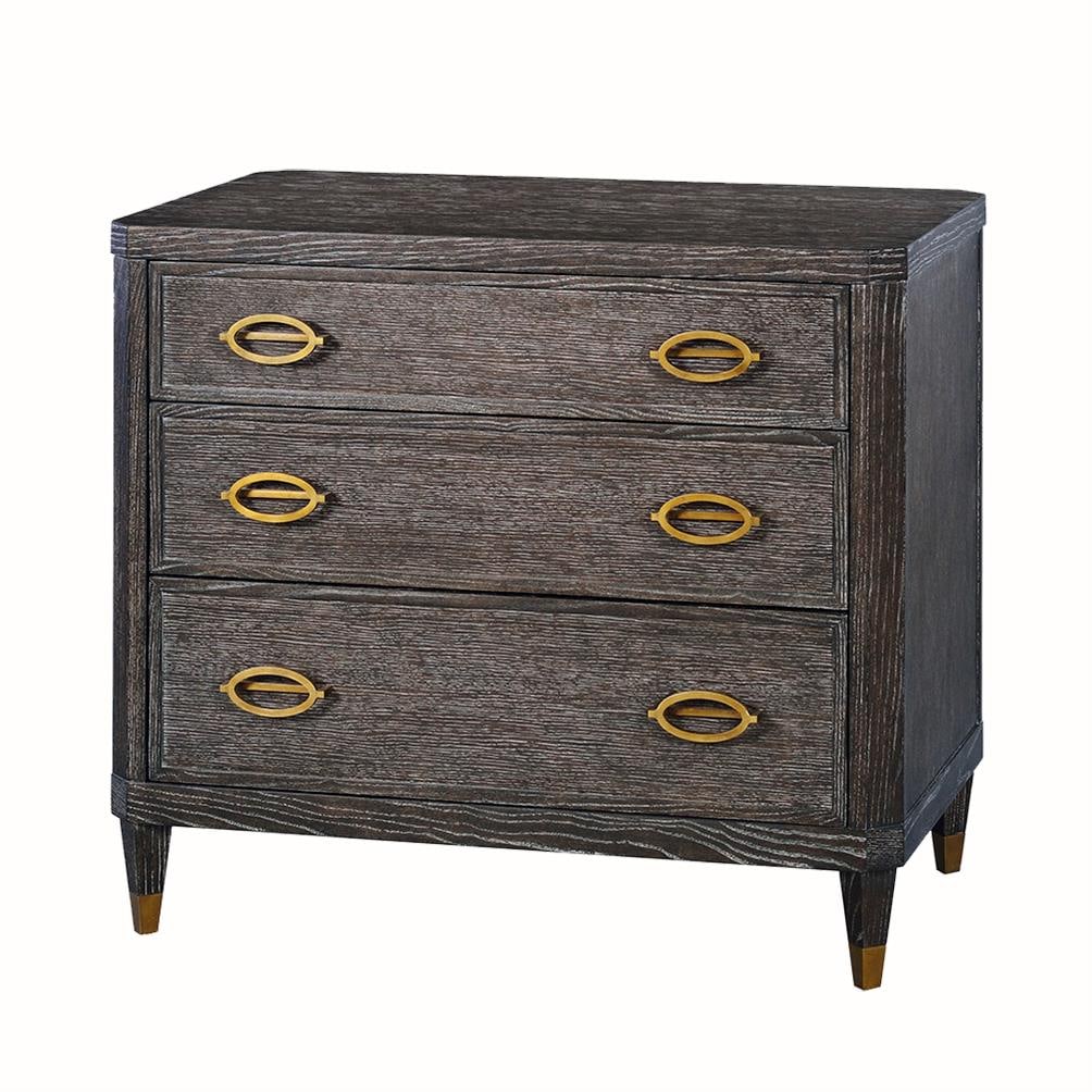 Oliver Home Conner Black Acacia Dresser with Brass Accents (1 of 2)