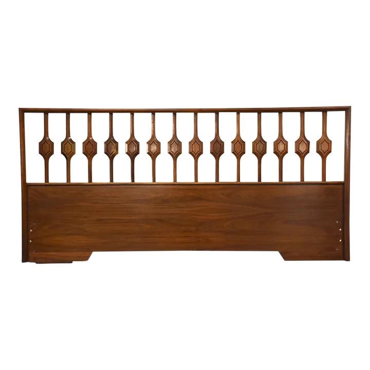 Mid-Century Modern Walnut King Headboard 80.5 Wide 1960s (1 of 4)