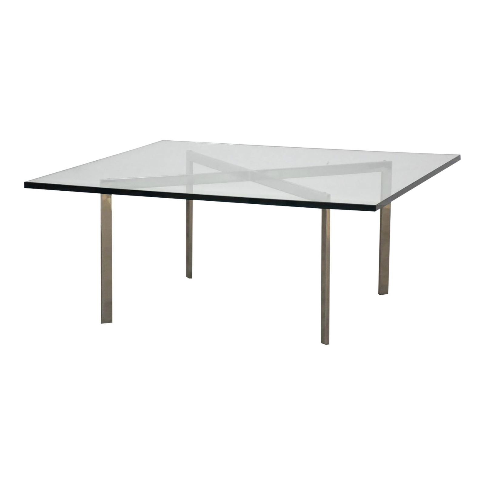 Mies van der Rohe 1960s Barcelona Cross Base Coffee Table (1 of 6)