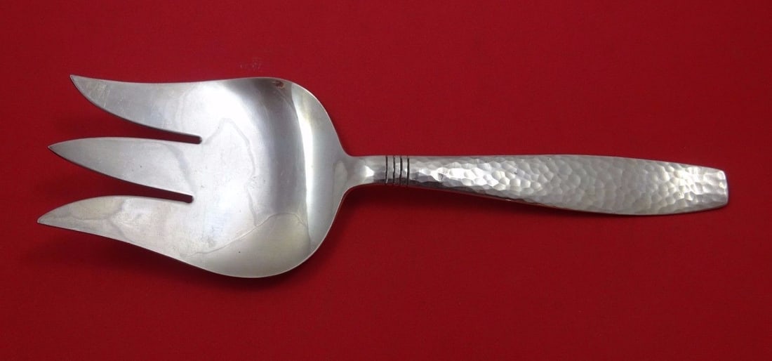 Allan Adler Swedish Modern Sterling Silver Vegetable Serving Fork 9 7/8: Allan Adler Swedish Modern Sterling Silver Vegetable Serving Fork 9 7/8 This exquisite vegetable serving fork, designed by Allan Adler, showcases the elegant Swedish Modern pattern. Crafted from sterl