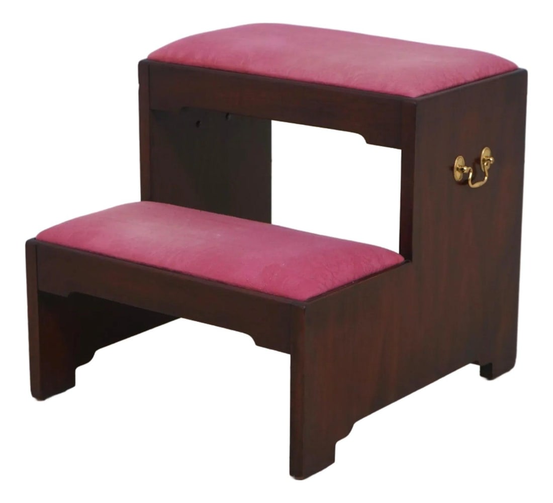 Henkel Harris Mahogany Chippendale Style Bedsteps with Brass Hardware (1 of 10)