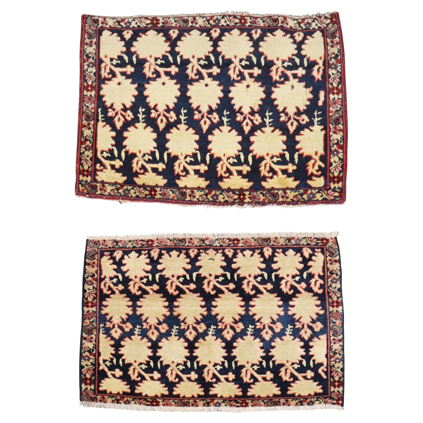 Persian Sarouk Jozan Rugs Set of 2 Hand-Woven Empire Style (1 of 7)