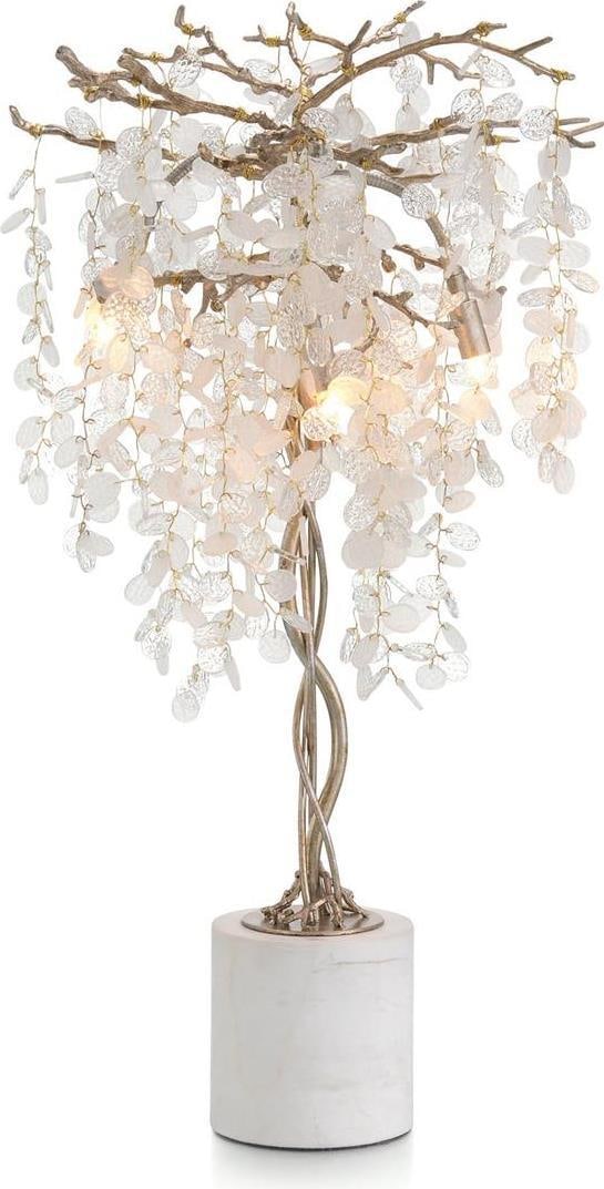 John-Richard Shiro-Noda Crystal Table Lamp with Marble Base UL-Listed (1 of 1)