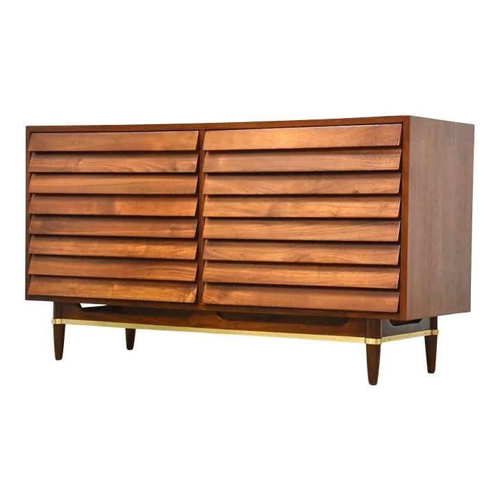 Mid Century Walnut Dresser by Merton Gershun for American of Martinsville (1 of 9)