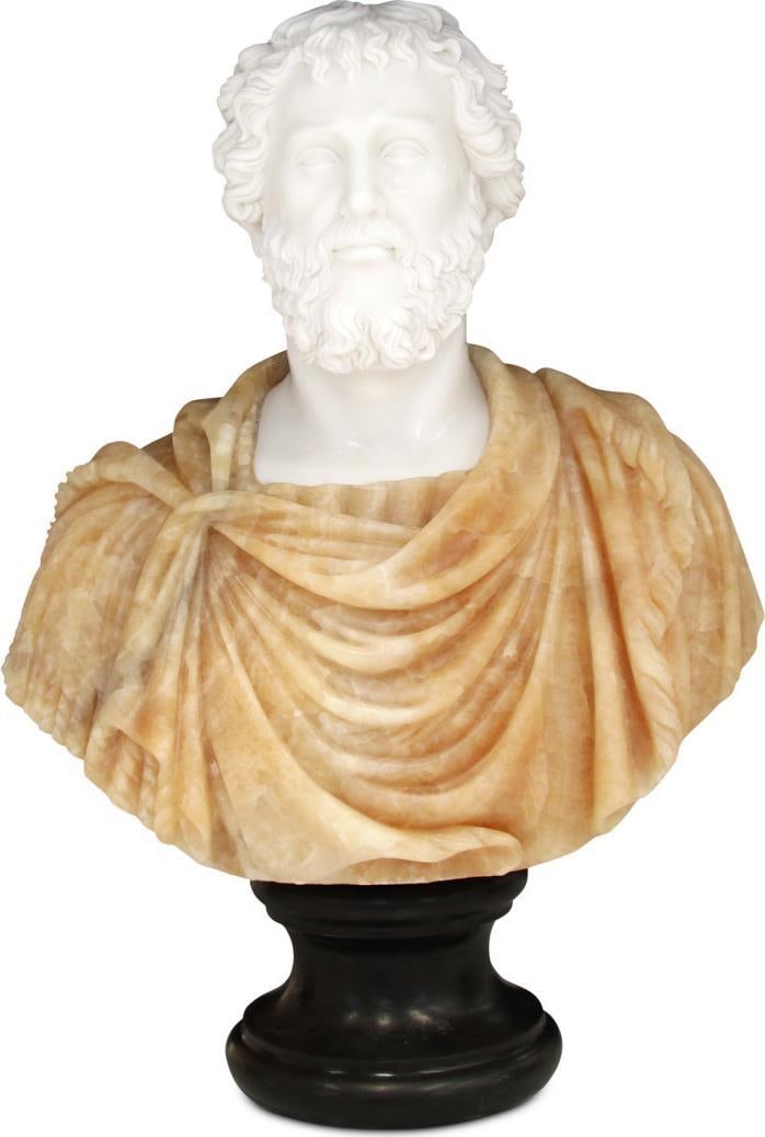 Currey Roman Style Thanos Bust Sculpture 27.50H Marble (1 of 7)