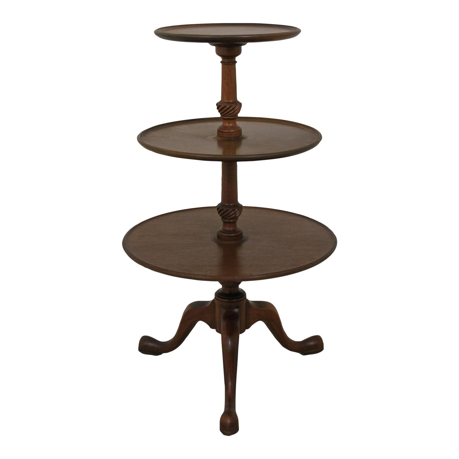 Kittinger Colonial Williamsburg CW-25 Revolving Tier Table Wood Brown 50 Years Old (1 of 10)