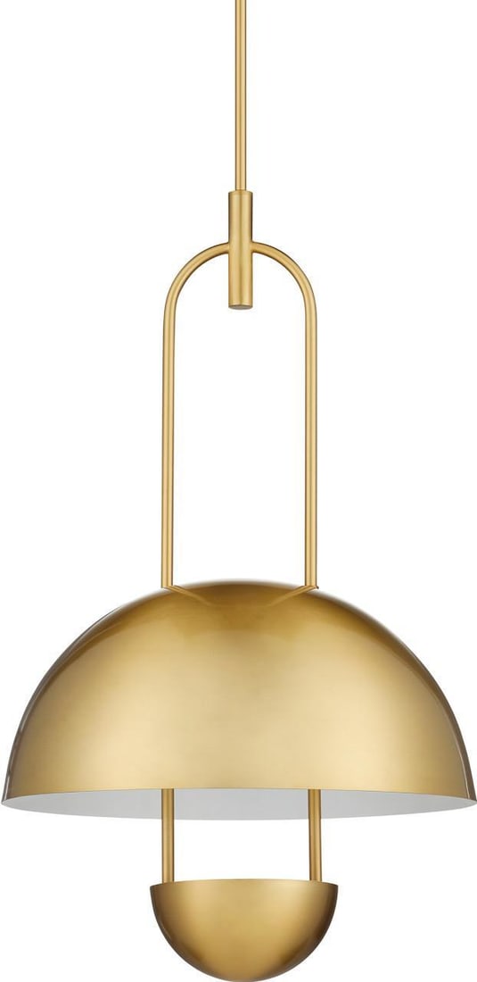 Currey Creighton Adjustable Brass Semi-Flush Mount Light 34H (1 of 5)