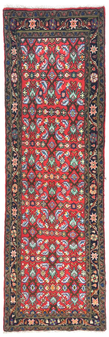 Vintage Tribal Handmade Wool Runner Rug 2'4 x 6'3 Unique Allover Design (1 of 12)