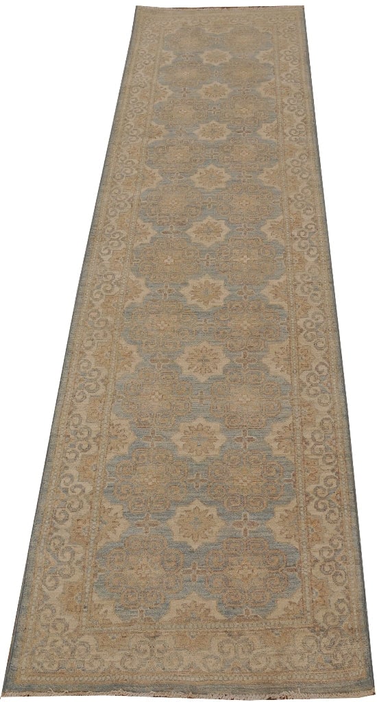 3' x 10' Beige Chobi Peshawar Rug Vegetable Dyed Premium Quality (1 of 6)