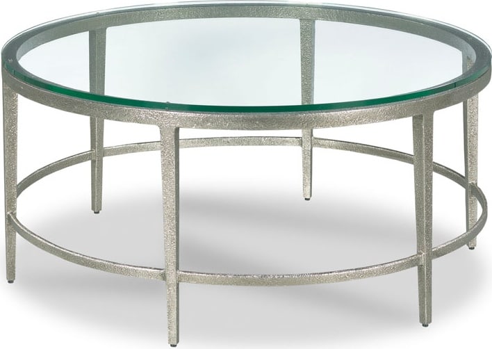 Contemporary Woodbridge Silver Round Cocktail Table 18H 38W 38D (1 of 2)