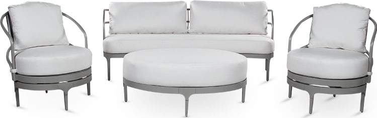 Art Deco Oval Ottoman Amalfi Collection by Woodbridge (1 of 7)