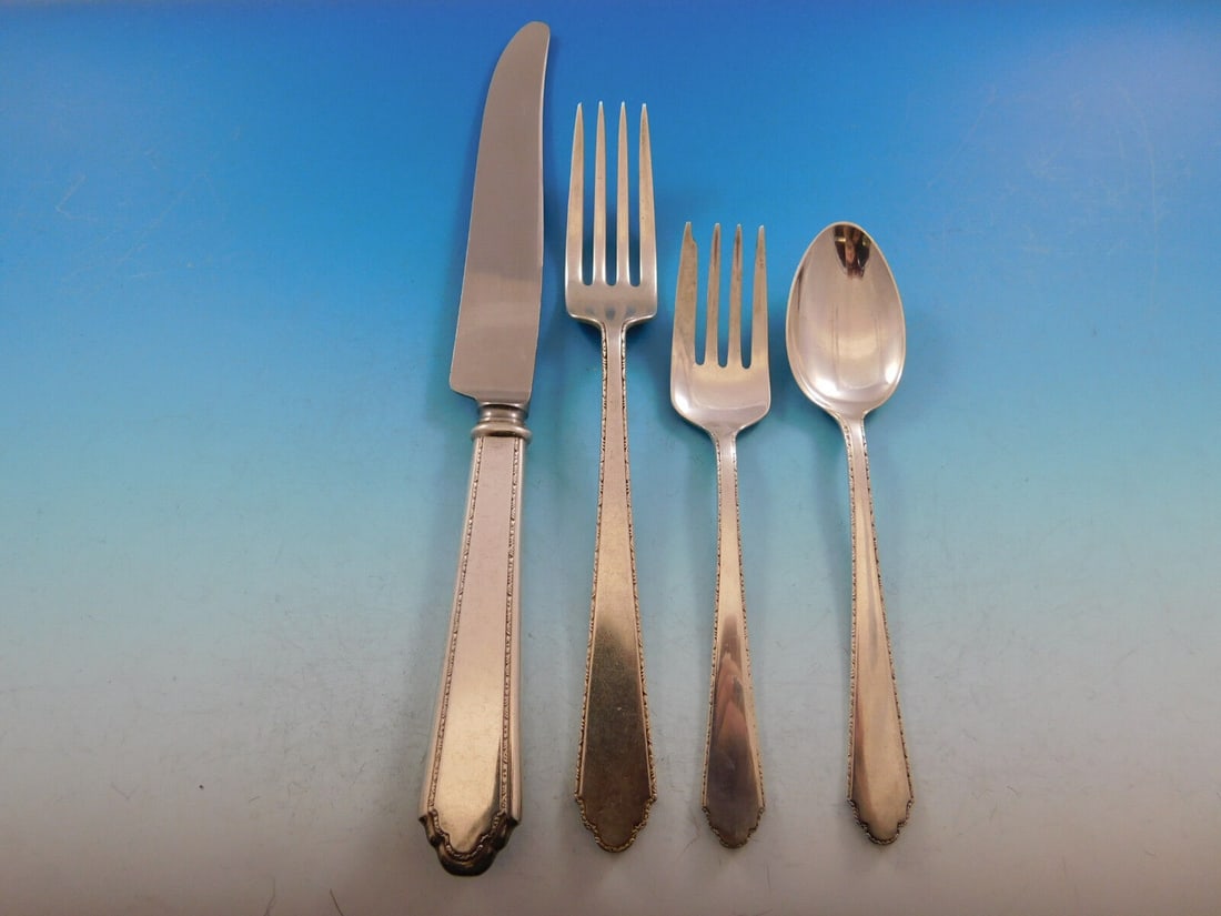 Lunt William and Mary Sterling Silver 4-Piece Dinner Place Setting (1 of 4)