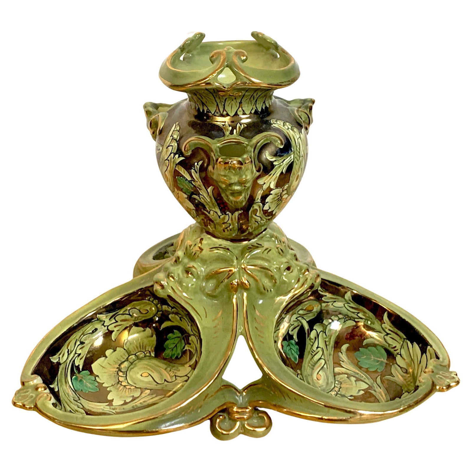 Cantagalli Baroque Majolica Centerpiece Italy 1900s Hand-Painted (1 of 11)