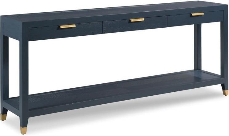 Woodbridge Gibson Console Table Navy Finish Rectangle 33H 78W 16D (1 of 4)