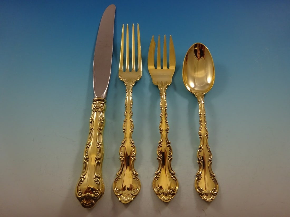 Gorham Strasbourg Gold Vermeil Flatware Set for 4 - 16 Pieces (1 of 4)