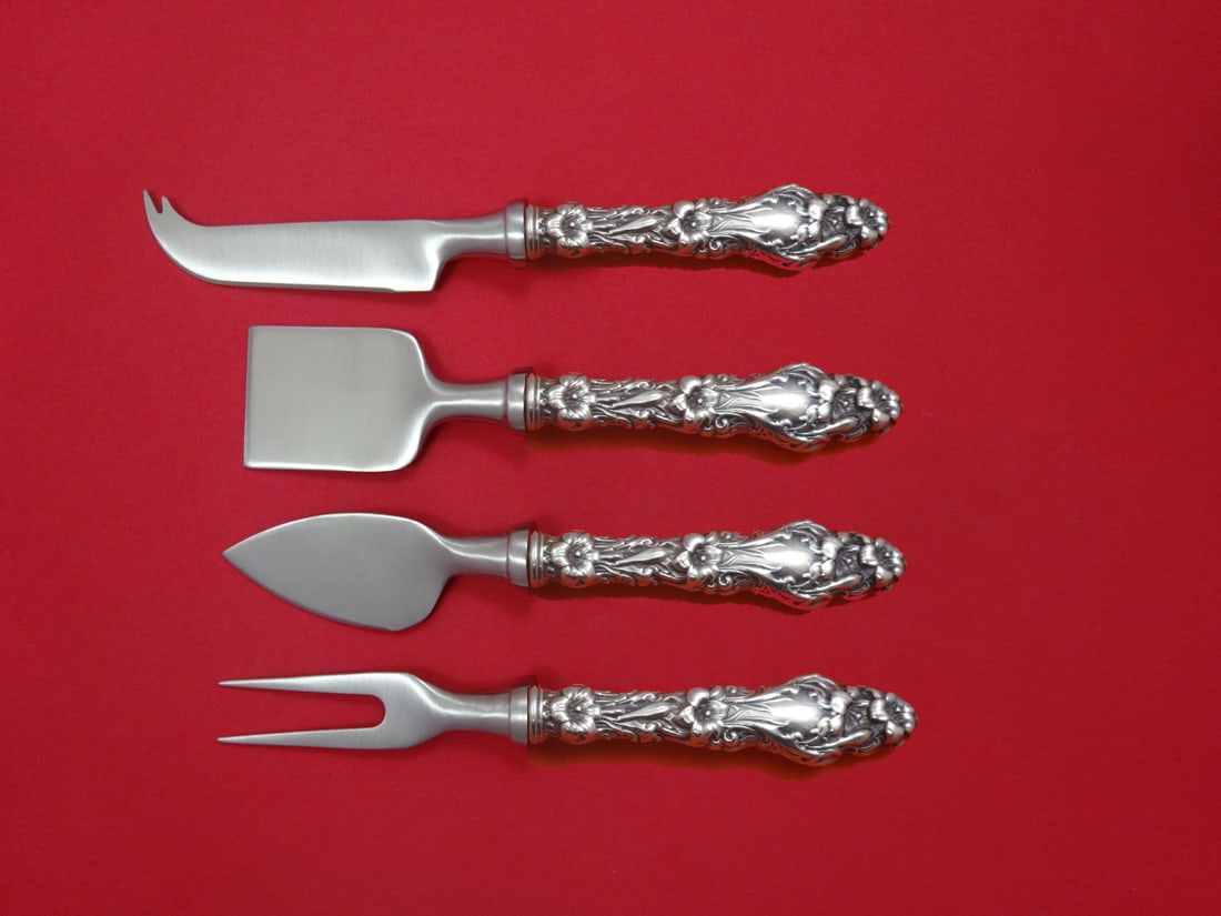 Whiting Lily Sterling Silver 4-Piece Cheese Serving Set (1 of 1)