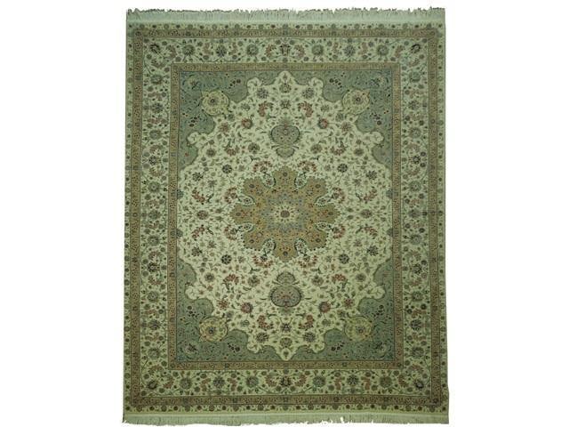 Elegant 9'3 x 12 Ivory Wool Silk Handmade Rug from China: Elegant 9'3 x 12 Ivory Wool Silk Handmade Rug from China Free continental US Shipping Enhance your living space with this elegant 9.3 x 12 ivory wool and silk rug, expertly handmade in China. This sop